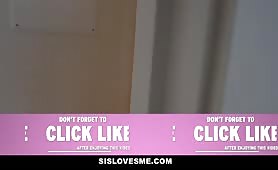 Blackmailed Hot Little Sister Into Fucking And Swallowing